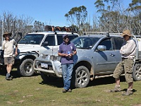 Laurie, Attillio & Heidi take a morning tea break at Mt Useful